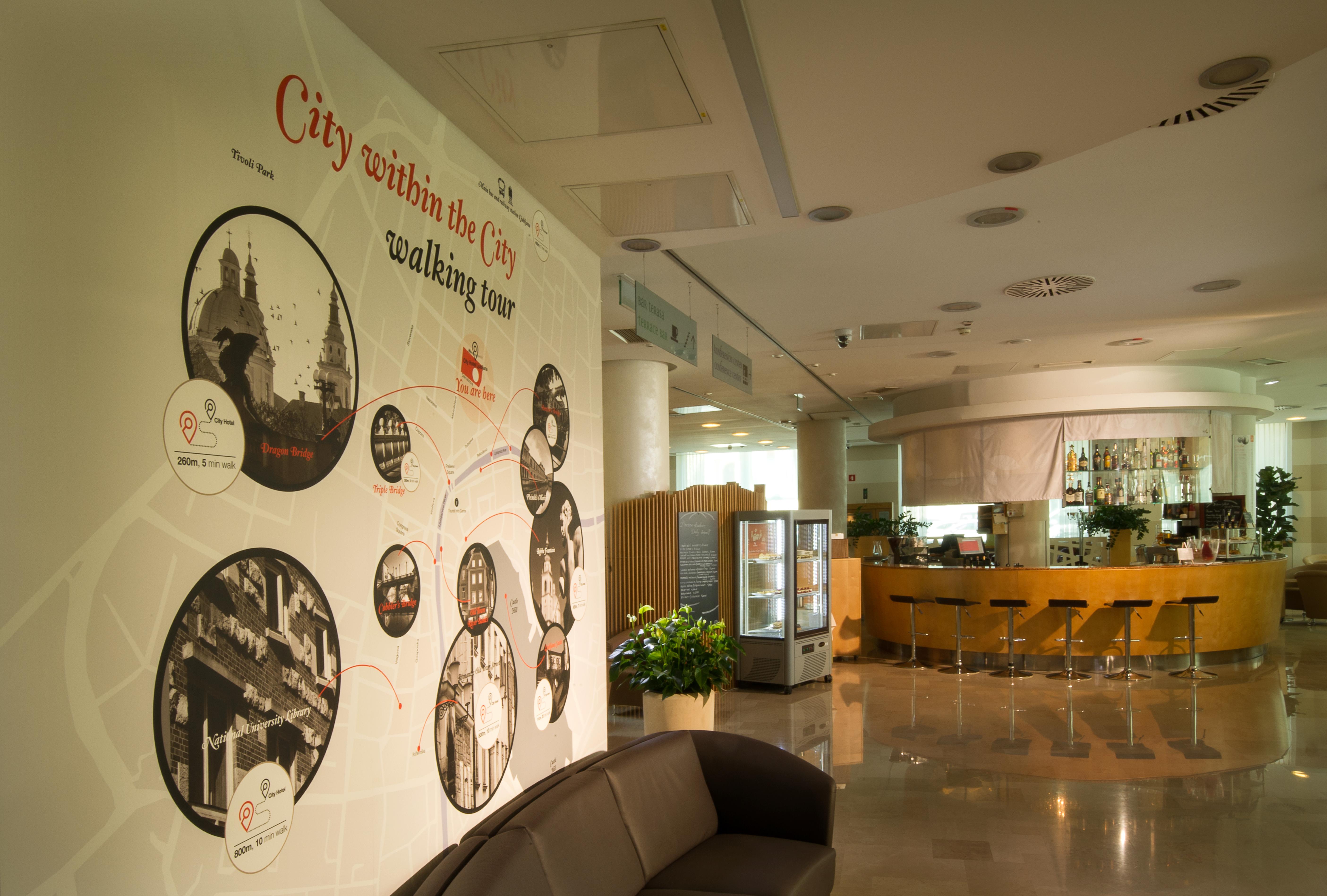 City Hotel Lubiana Esterno foto The map of the city